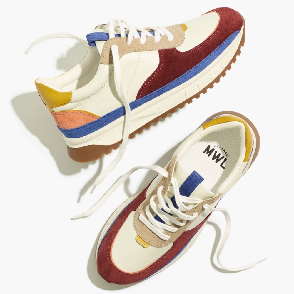 Madewell Kickoff Trainer Sneakers in Suede, Leather and Nubuck